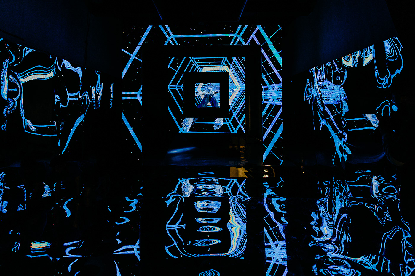 LED installation light installation motion graphic projection mapping