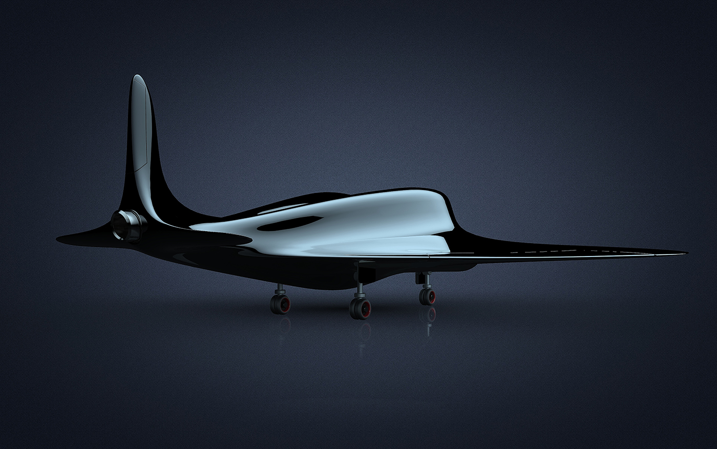 Aircraft plane Nature organic futuristic Jet 3D concept design rendering