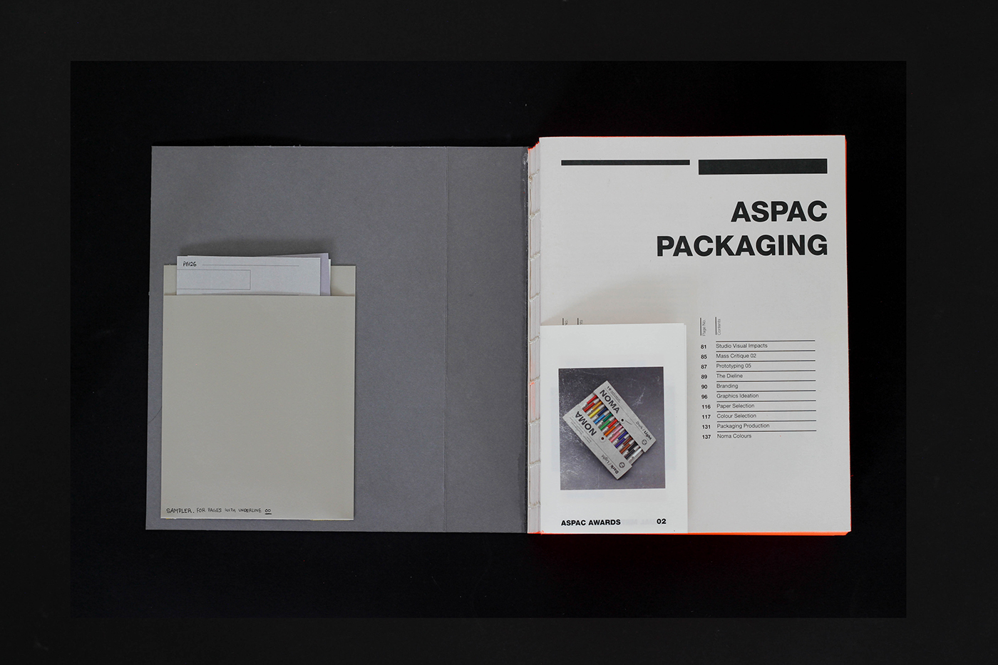 cpj creative process book design editorial design  editorial edge painting typography   colorplan grey orange