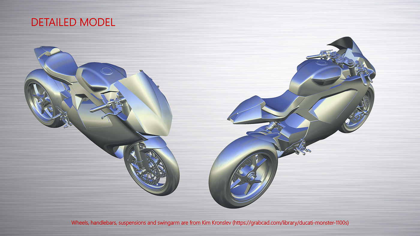 Ducati electric superbike concept elettrico Alias model