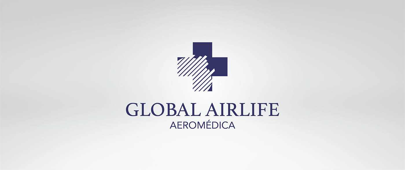 logo globalairlife miv PIV medicine aeromedic Advertising  branding  photoshop Illustrator