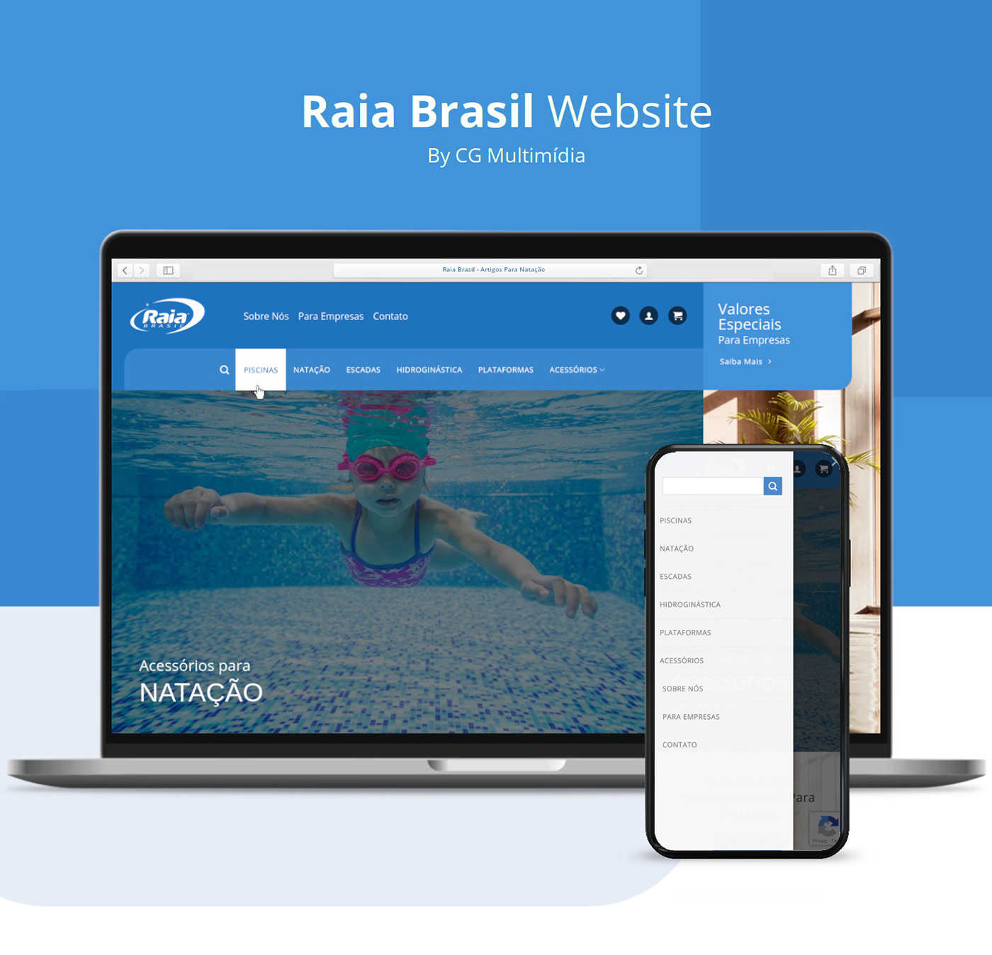 Raia Brasil Website Mobile & Desktop Mock Up