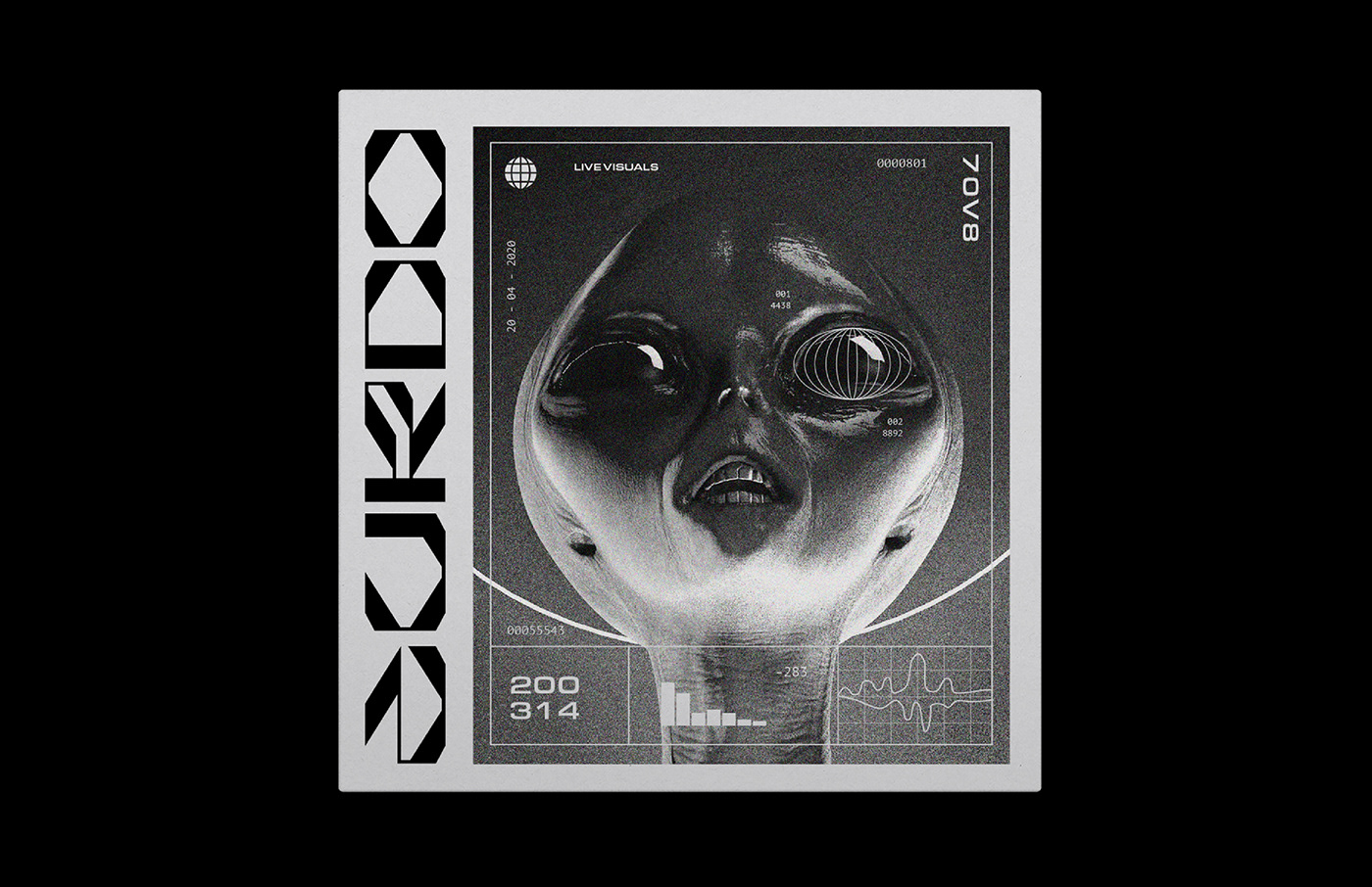 alien branding  Brutalism electronic music panico rave techno unknown VJ zurdo 
