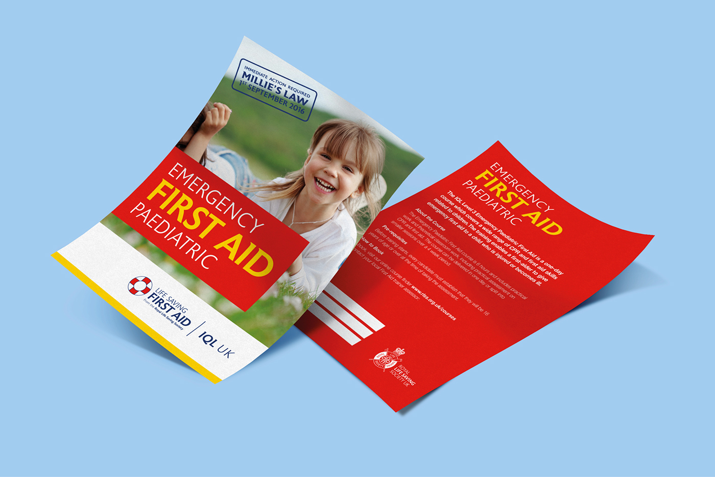 brand identity design leaflet Email life saving life Savinf marque