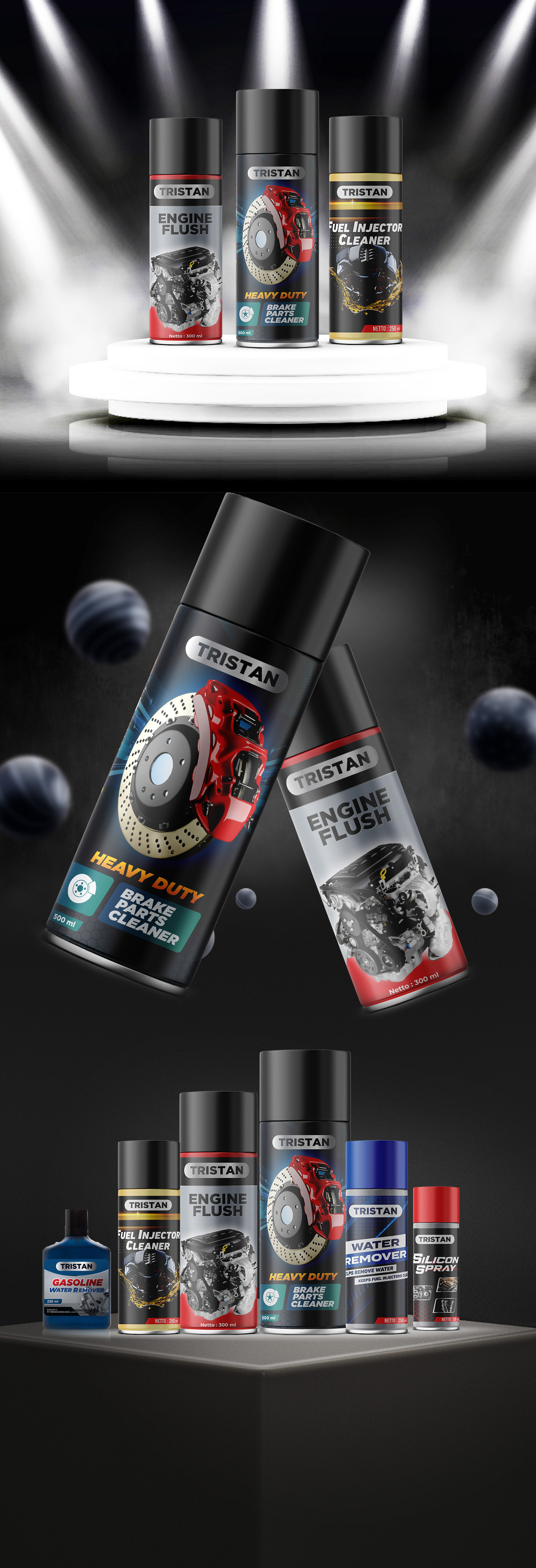 Advertising  graphic design  packaging design product Render spray paint