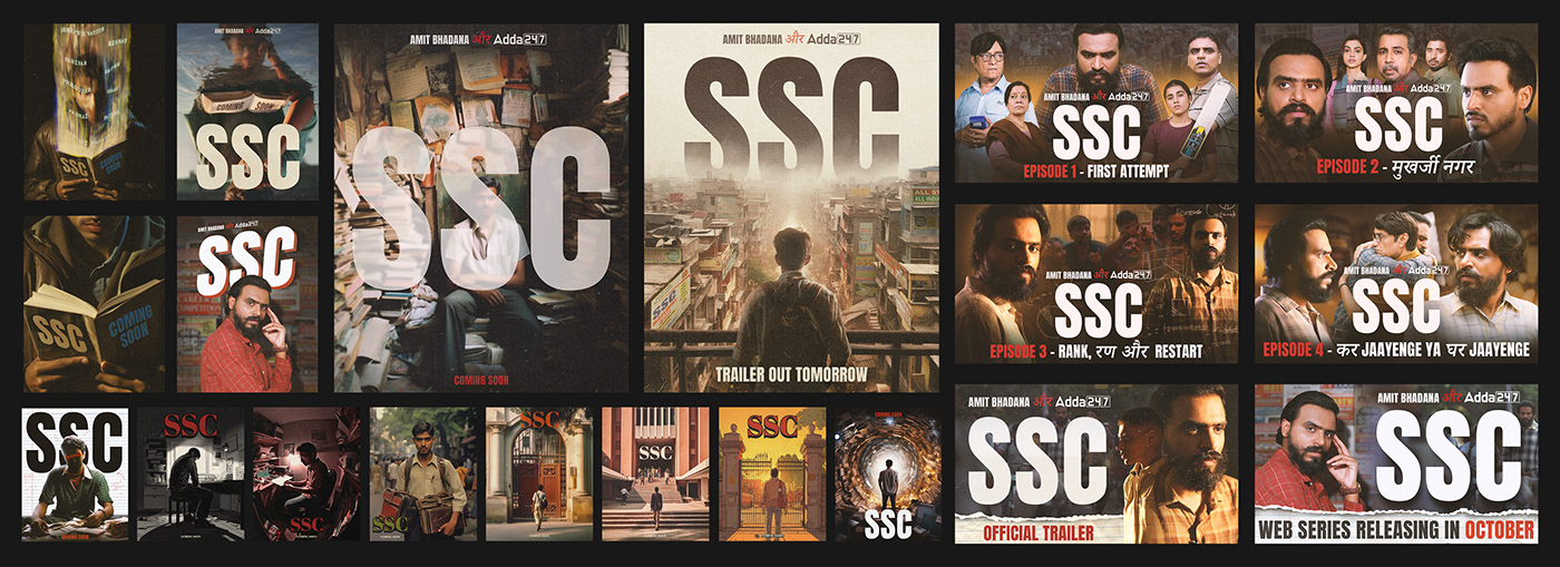 youtube webseries ssc publicity design Poster Design thumbnail design  ai Amit Bhadana series poster ssc webseries