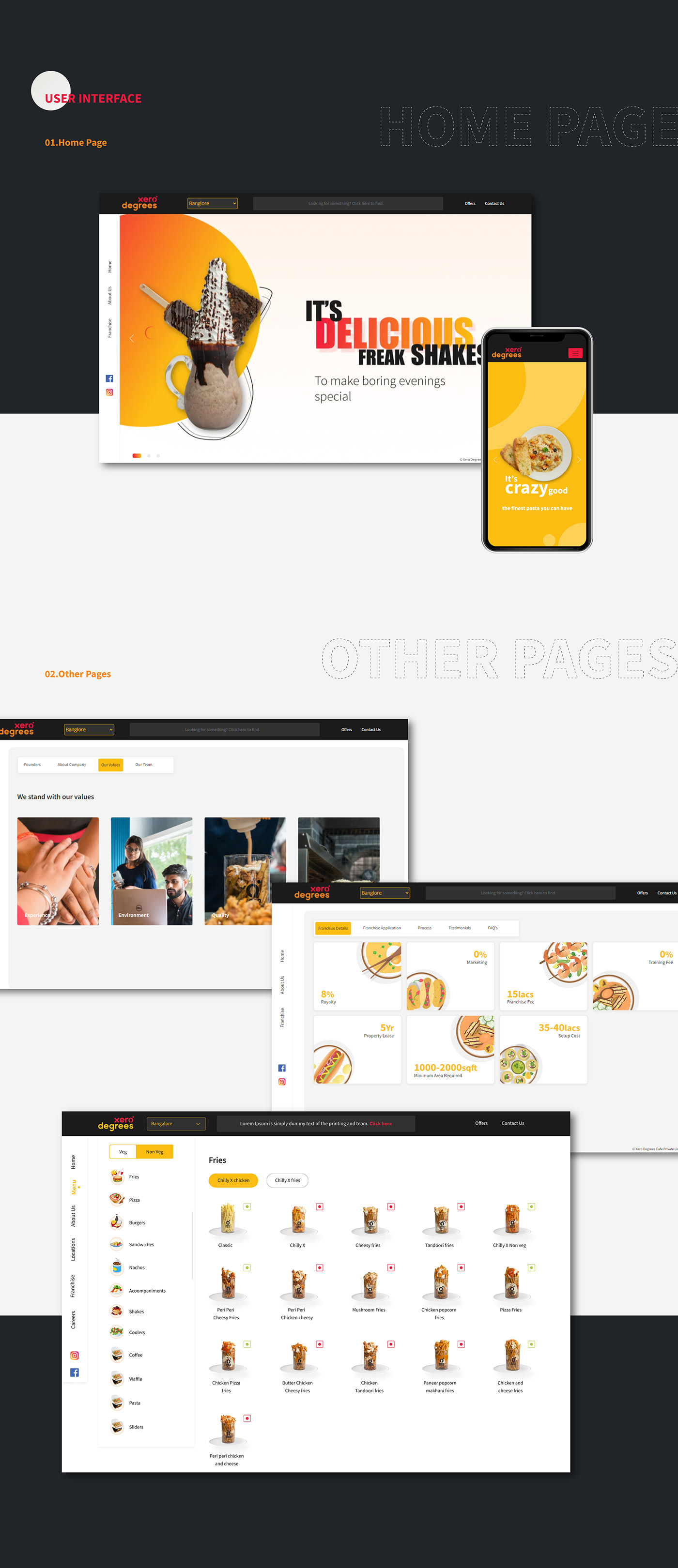 elementor Fast food Figma restaurant UI/UX user interface ux Web Design  web development 
