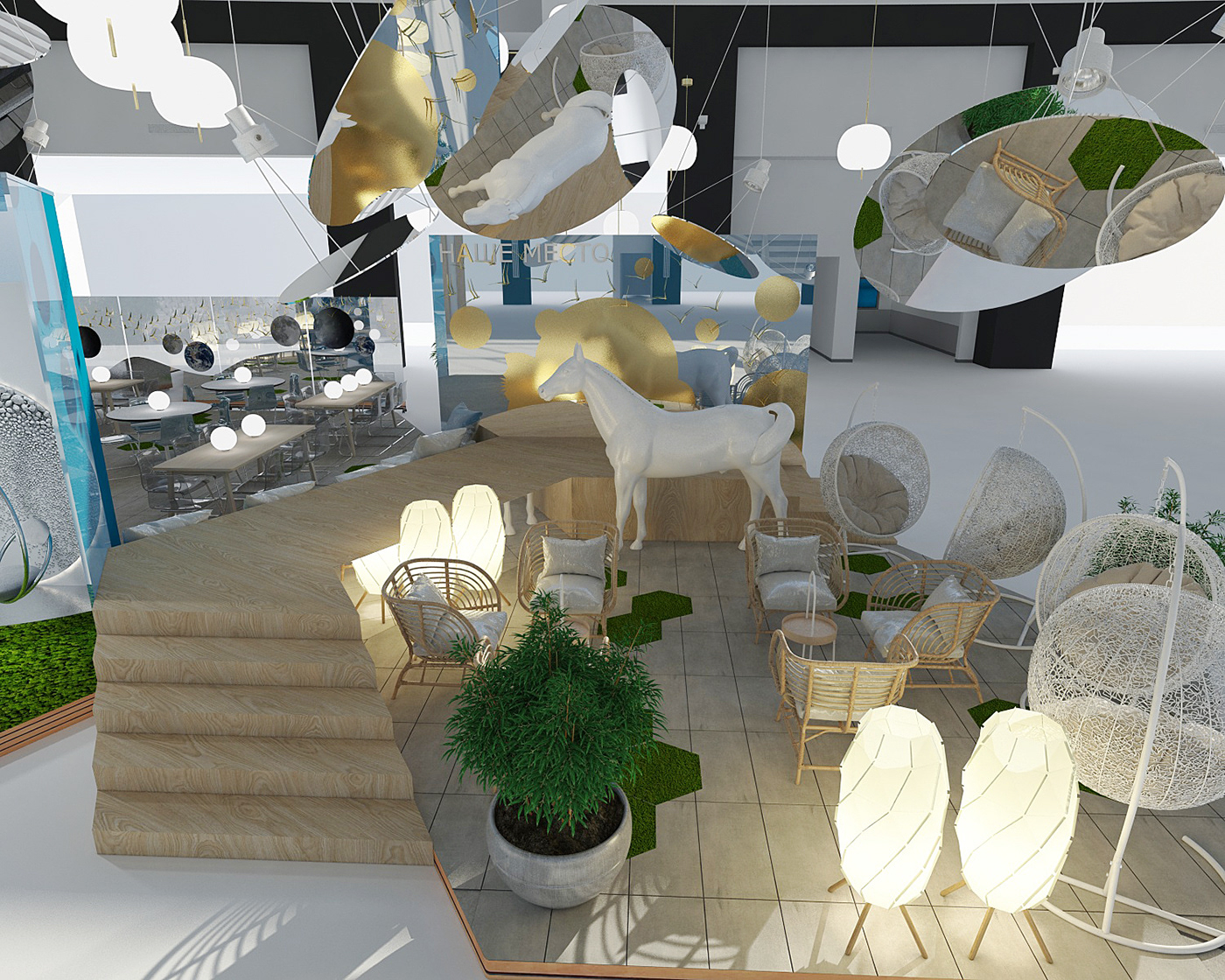 3D 3dmodel architecture interior design  INTERIOR RENDERING Public Interior Render visualization