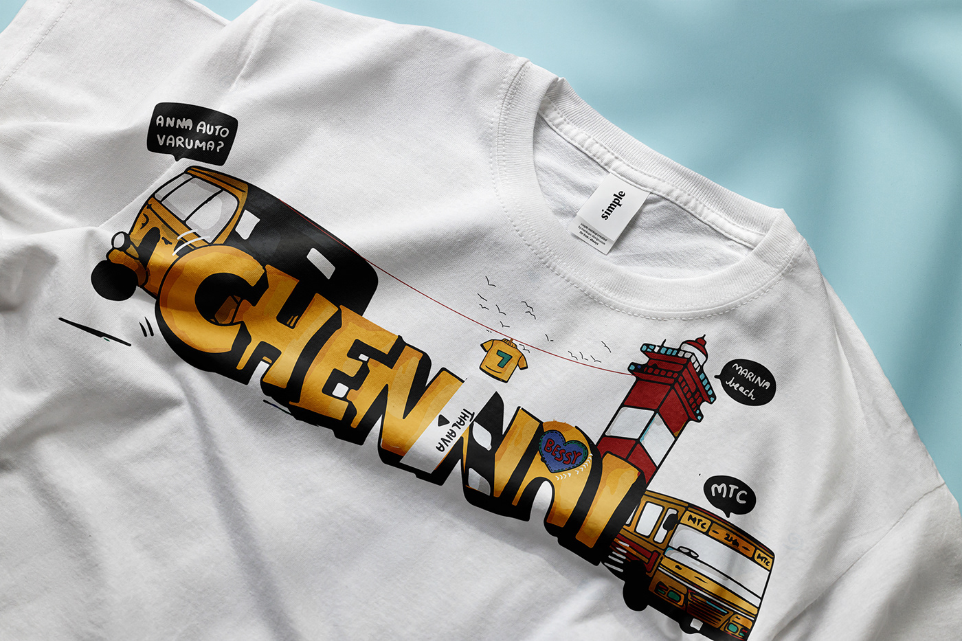 clothing design t-shirt Tshirt Design Clothing typography   Graphic Designer chennai Madras Auto csk