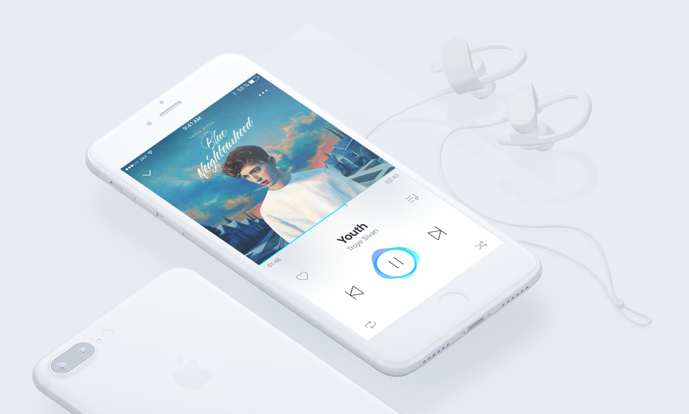 music song ai intelligent Chat minimal color gradient interaction app