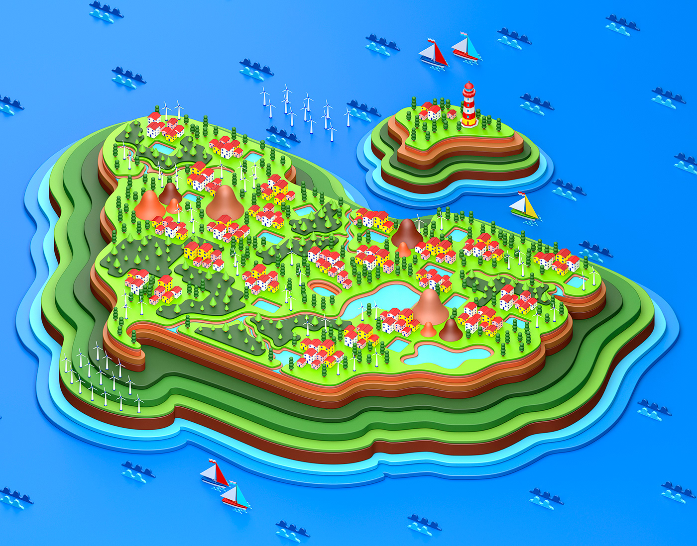 ILLUSTRATION  maps 3D yorokobu DiazFaes Muokkaa