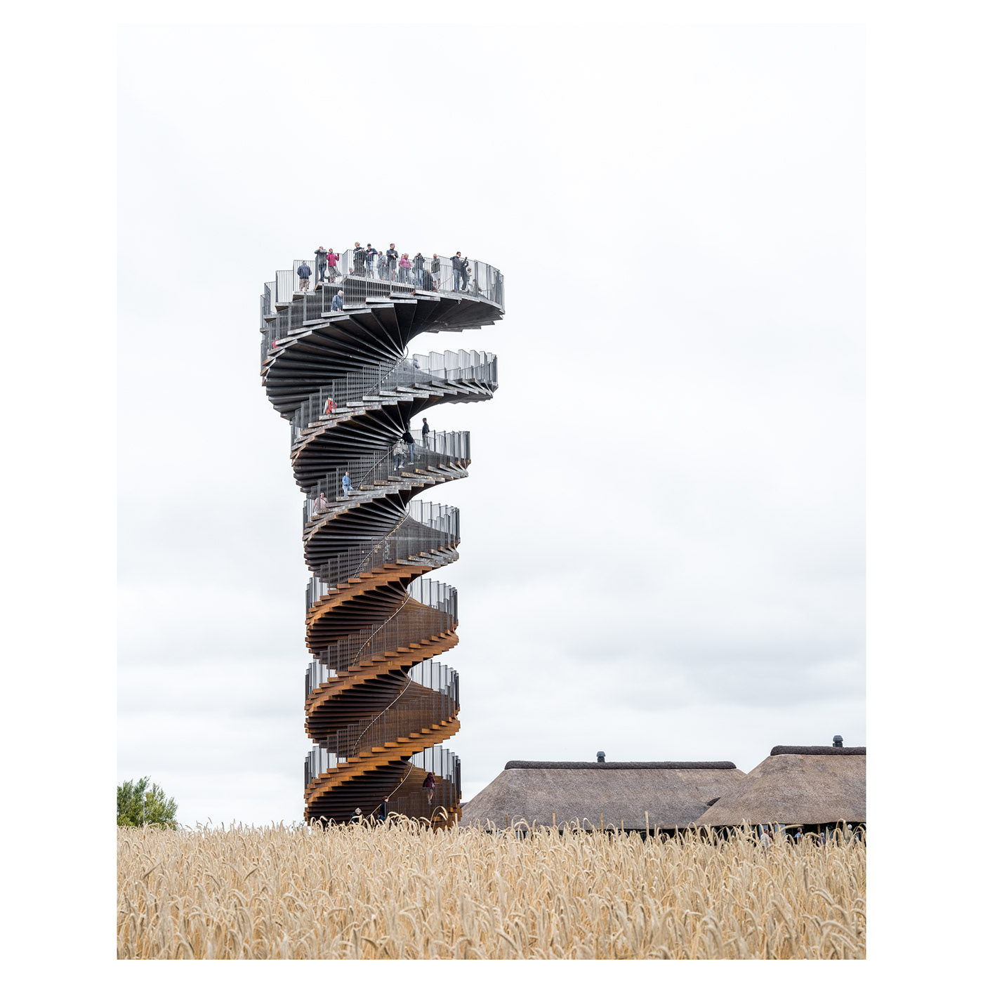 Bjarke Ingels design lookout nordic Scandinavia Spiral steel tower Vantage Point Wadden Sea