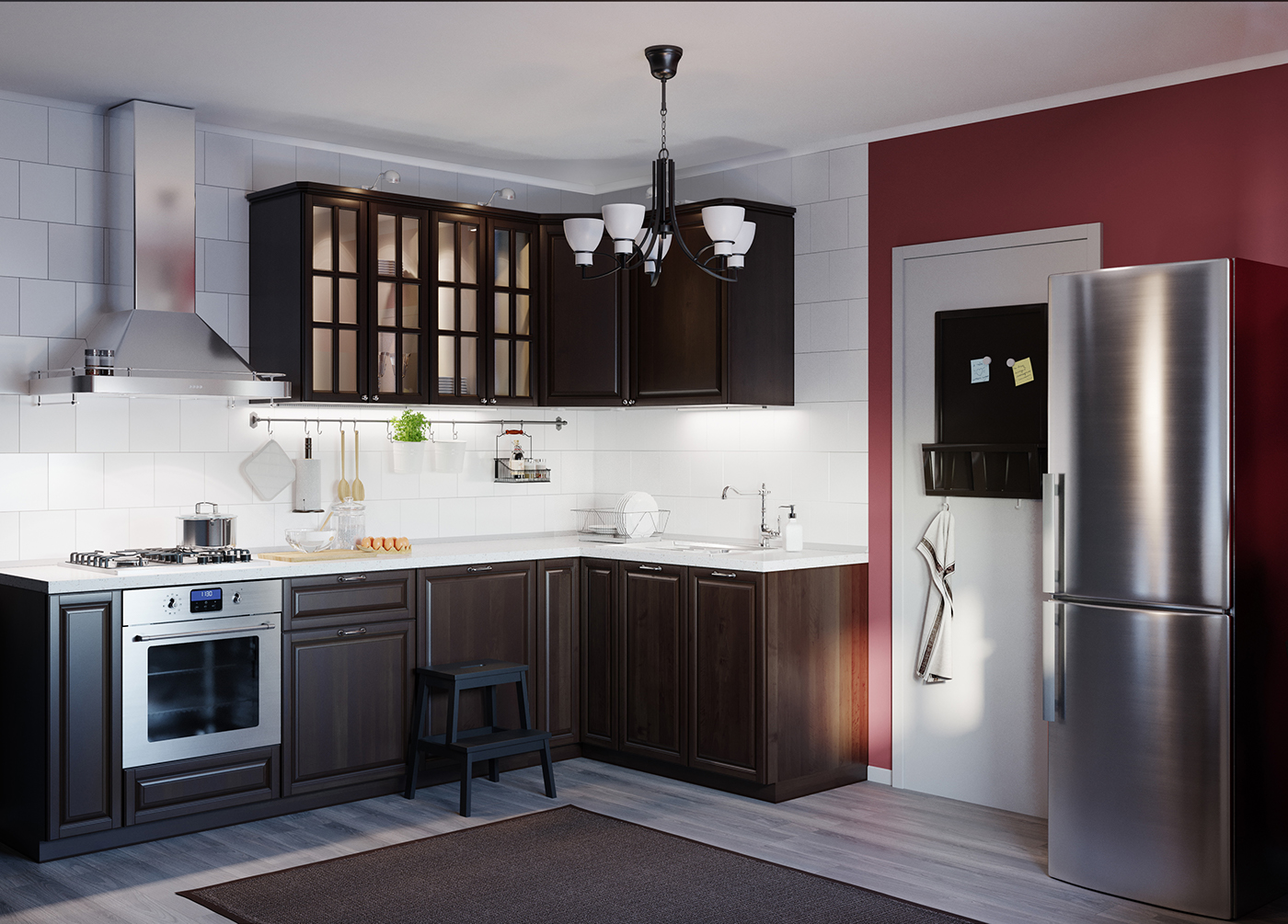 3dmax visualization kitchen ikea CoronaRender  adobephotoshop Render millet visualizationofkitchen