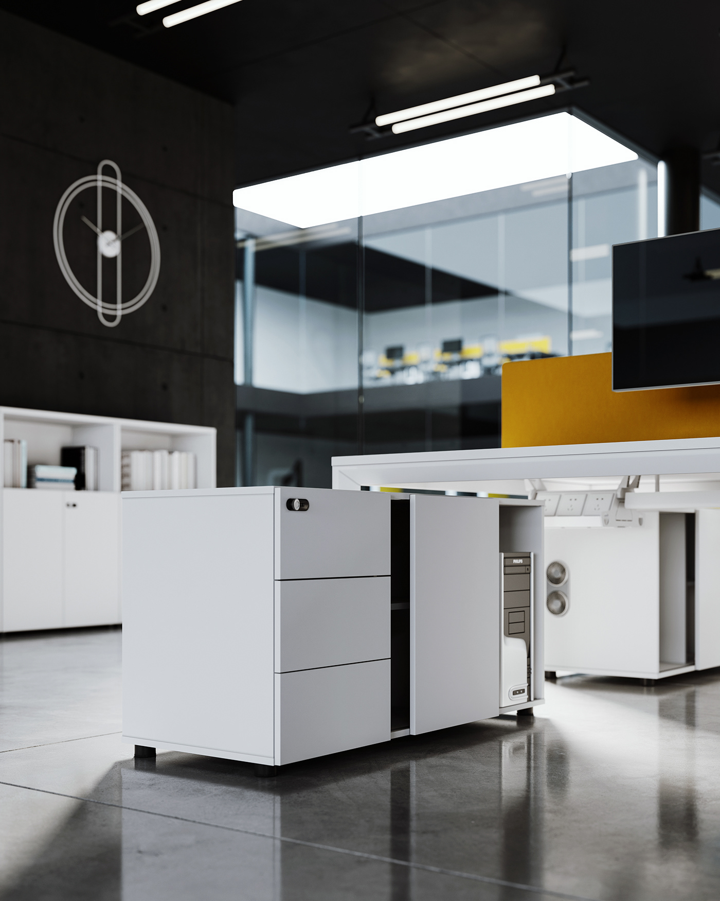 desk office furniture Office Space product design 