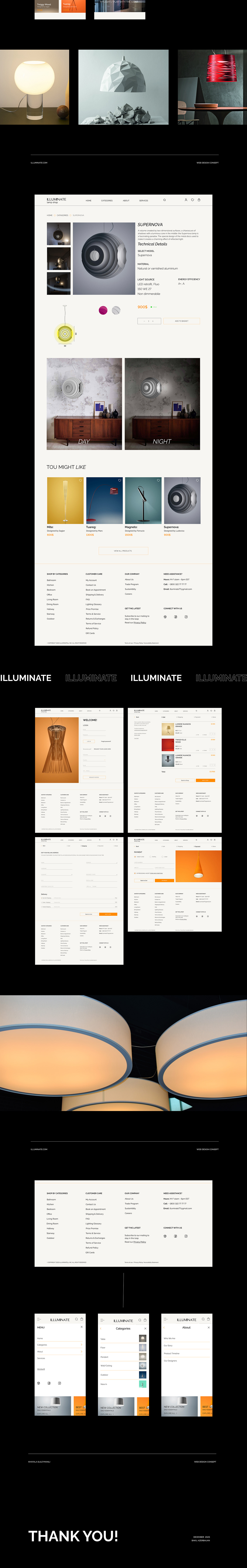 Website Web Website Design UI/UX identity Lamp UI Figma Ecommerce Web Design 
