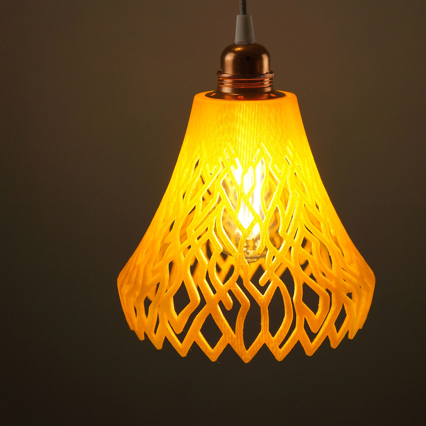 3d printed geometric pattern custom made impression 3D lampe lampshade led table set colored