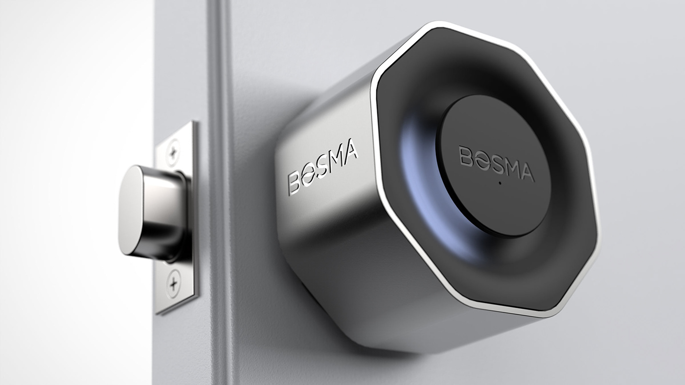 IoT smart lock smartlock inkstudios colinjackson industrialdesign productdesign Bosma