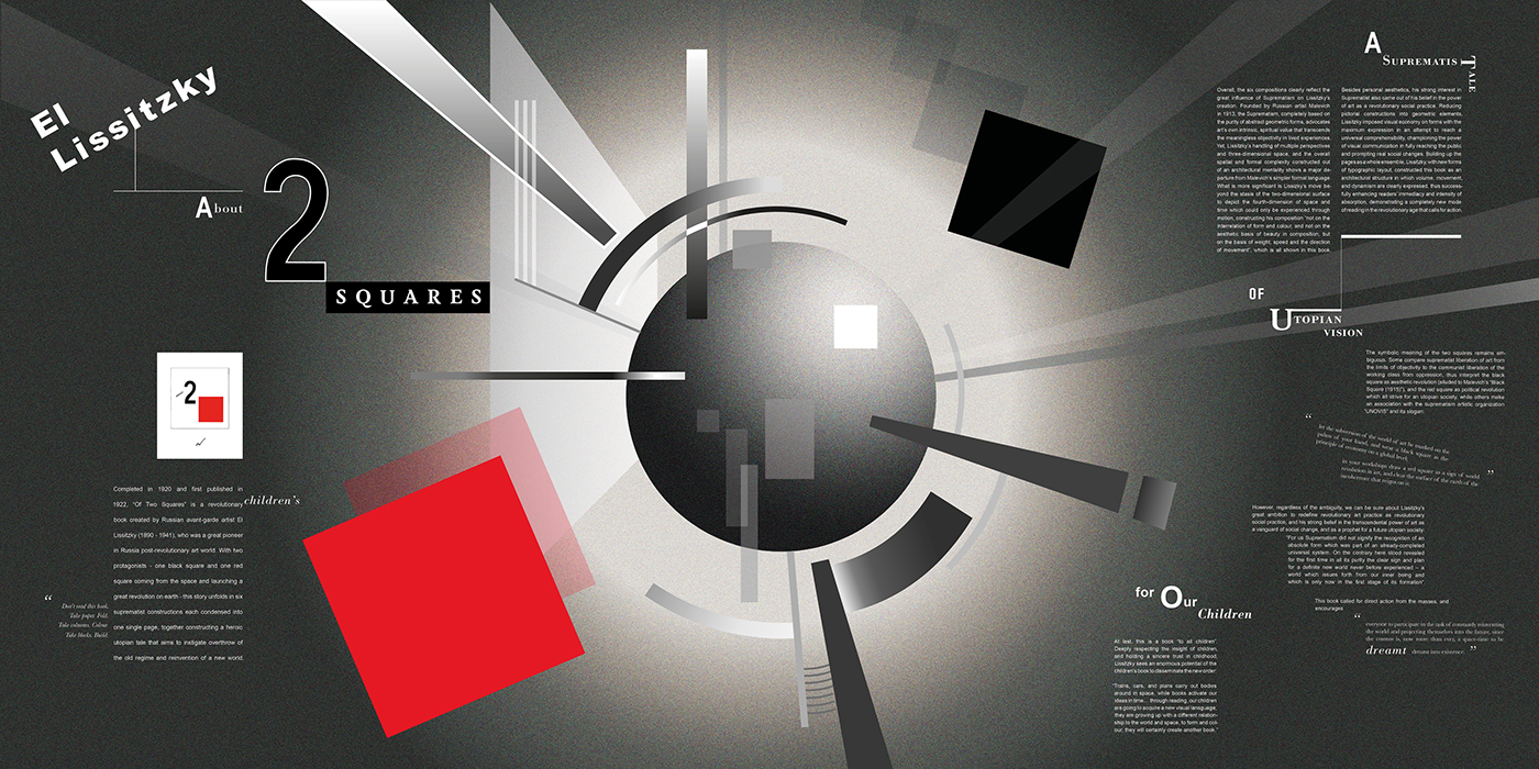 El Lissitzky Suprematism constructism revolution russian geometric poster About Two Squares architecture composition