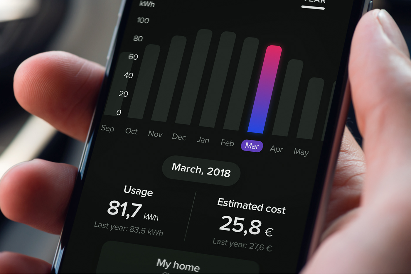 energy app ux UI design application mobile energy