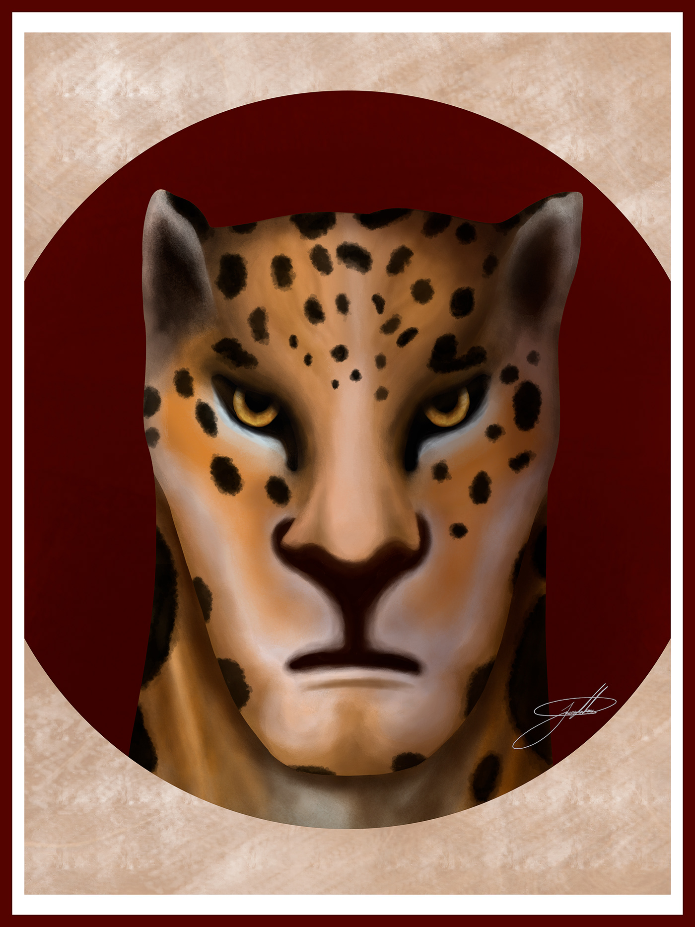 ilustracion diseño pintura digital personaje photoshop dibujo jaguar