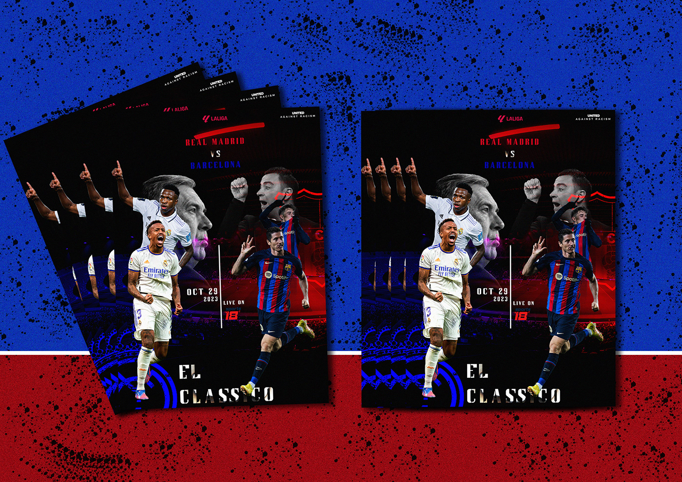 Real vs Barca el classico poster made by real madrid fan