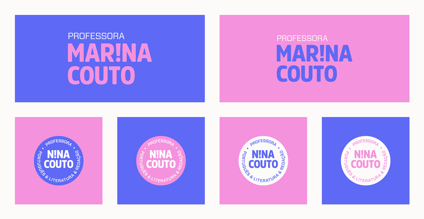 literatura Logotipo marina português Professor Redação teacher logo identidade visual marca