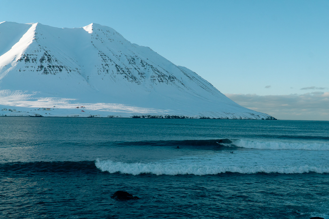surfing iceland fjord sea mountains adventure