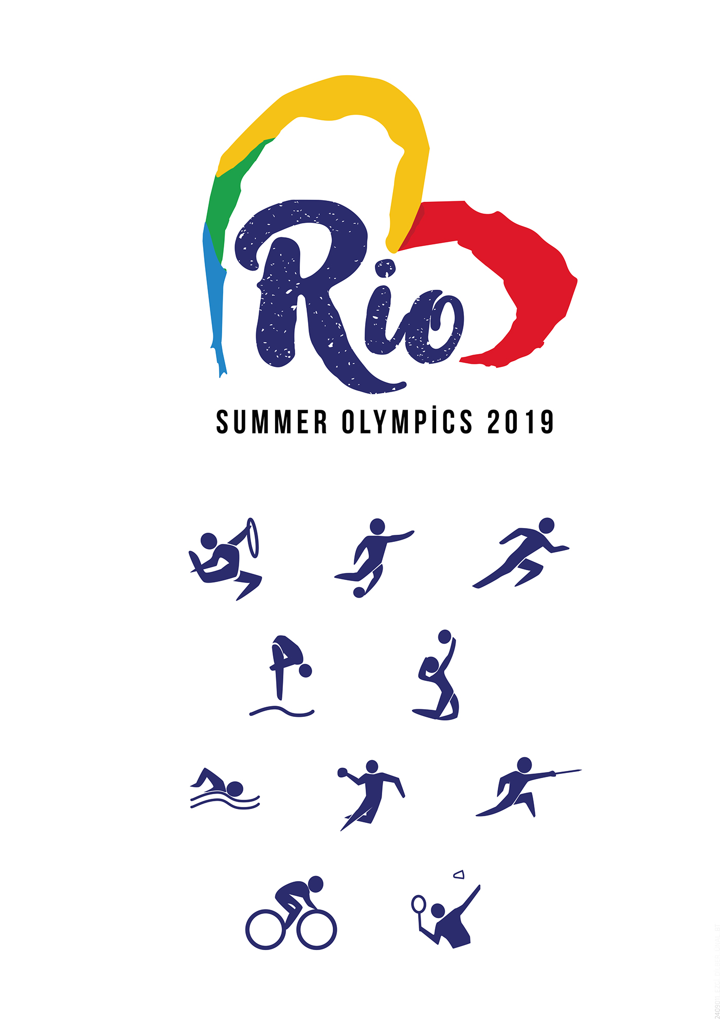 graphicdesign rio olympic piktogram logo tasarım grafiktasarım design olimpiyat branding 