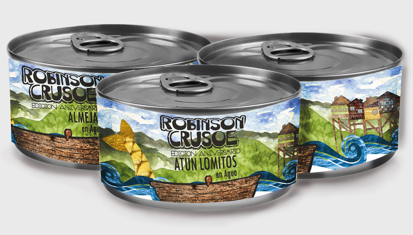 rediseño robinson crusoe Packaging diseño
