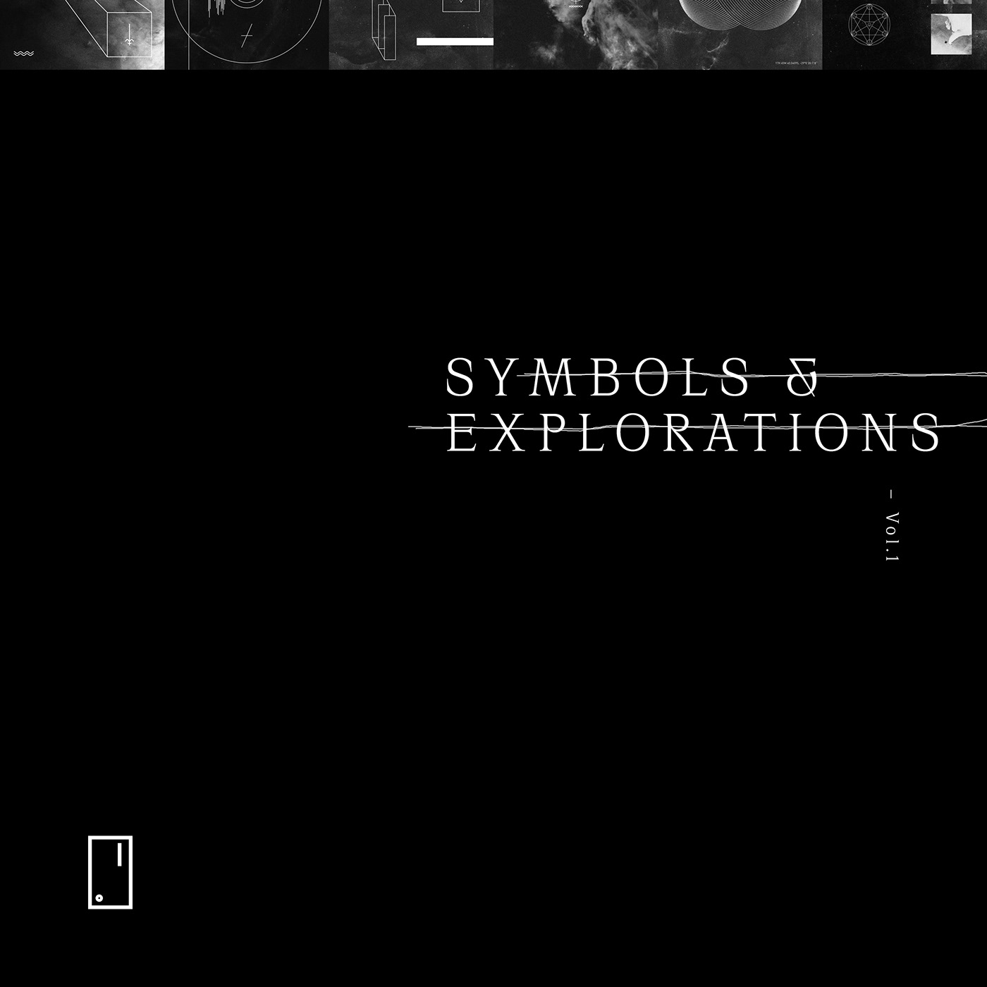 design graphic design  symbols exploration art direction  Space  symbolism print noise black and white