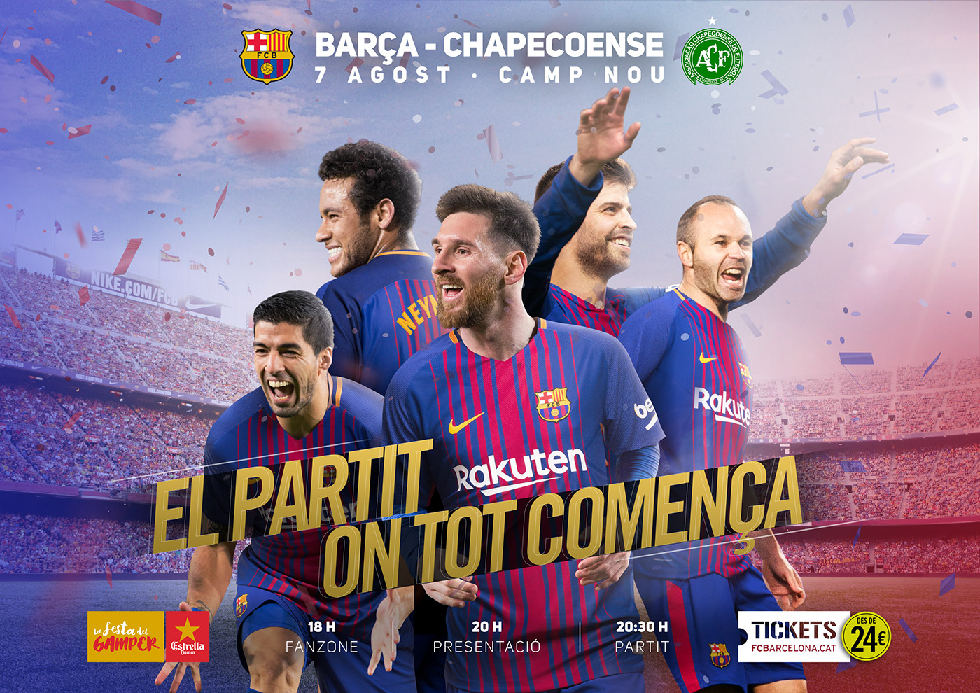 FCBarcelona fcb Barca match football campnou messi Spot gamper