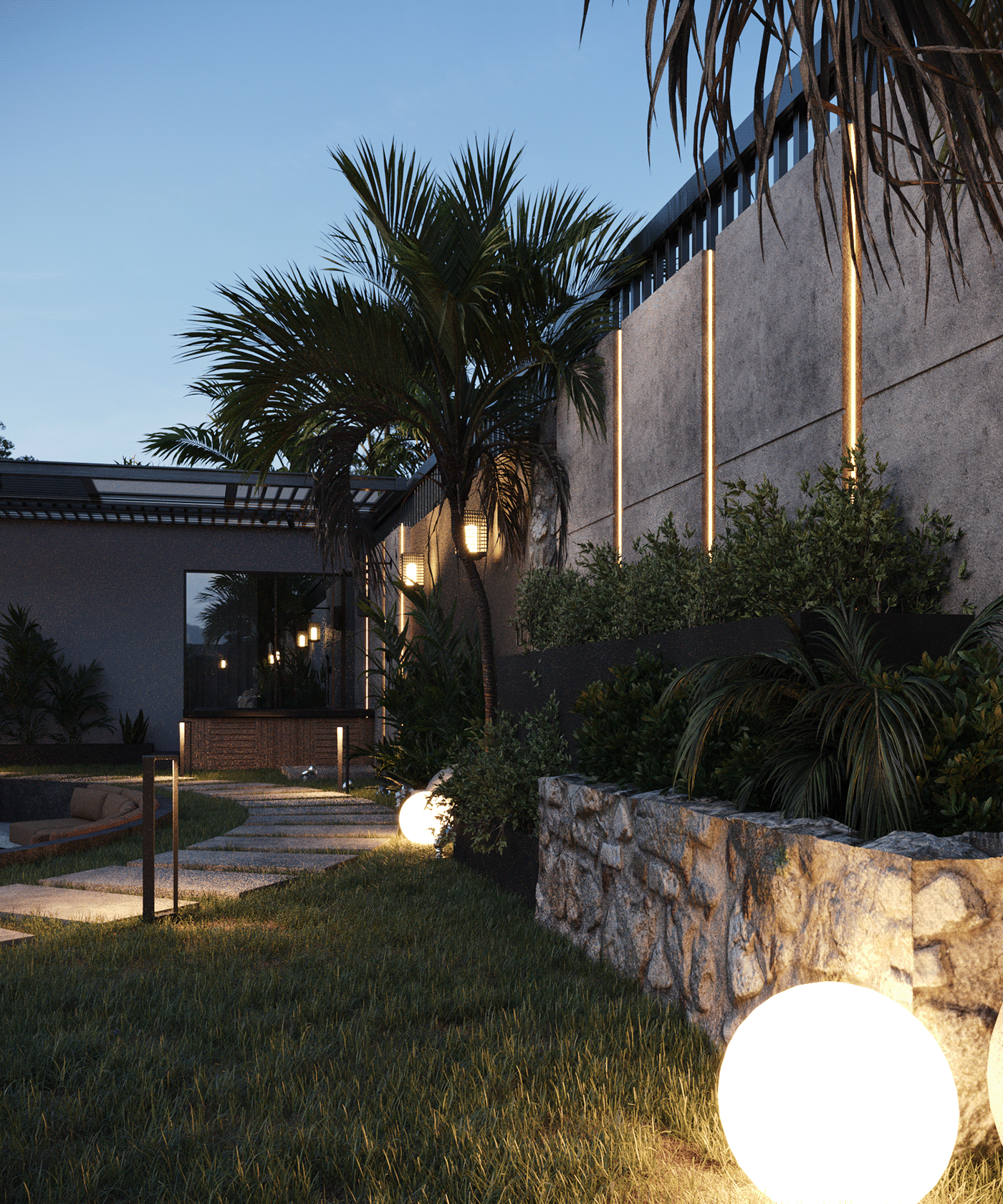Outdoor Landscape architecture visualization archviz Render 3D 3ds max corona exterior