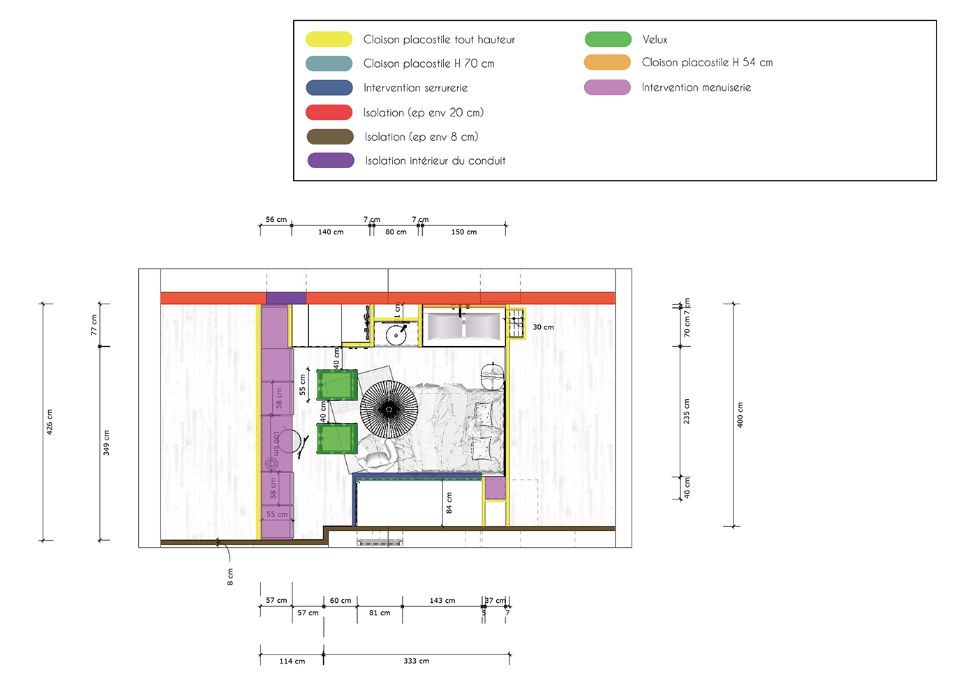 architecture chambre salle de bain design travaux motif Couleur 3D pays-bas verrière