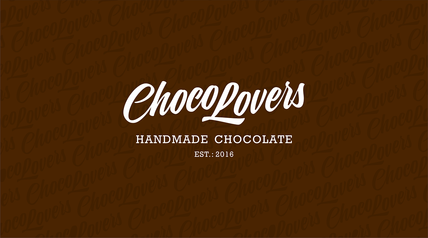 choco Lovers pink chocolate logo branding  identity Packaging