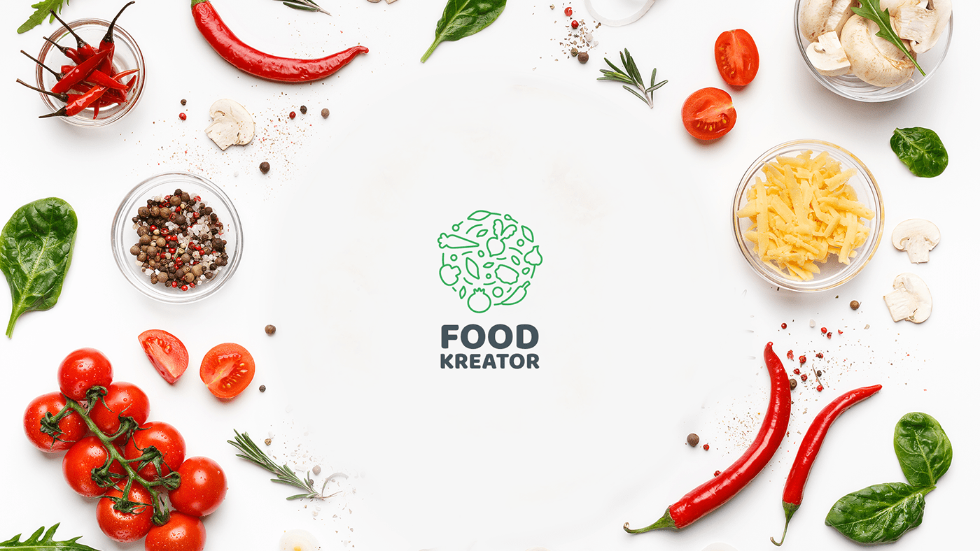 branding  cooking Food  green logo Logotype lublin polska projekt vegetables