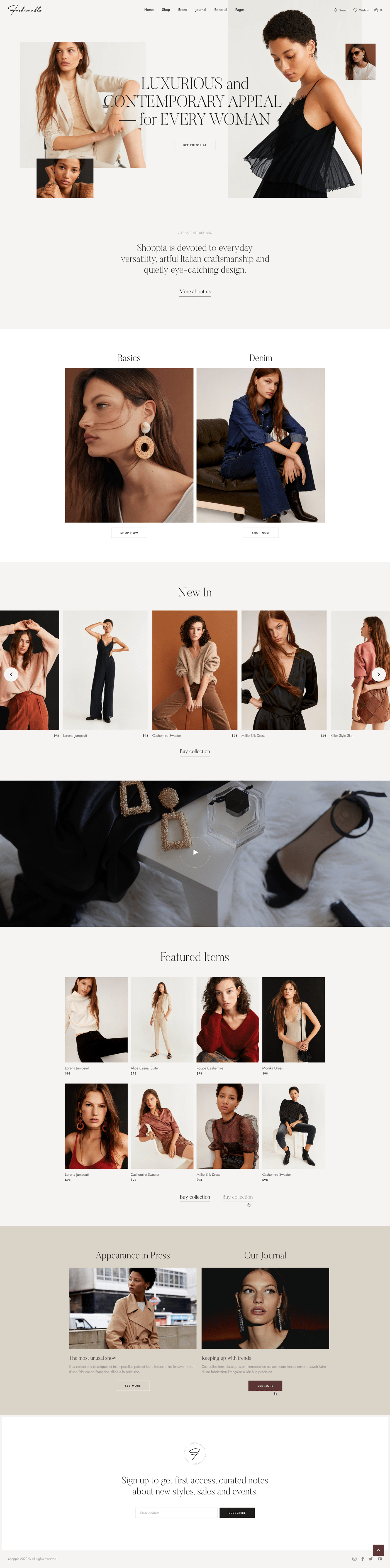 Fashionable - Clothing & Apparel WooCommerce WordPress Theme - Elegant Demo | Cmsmasters studio