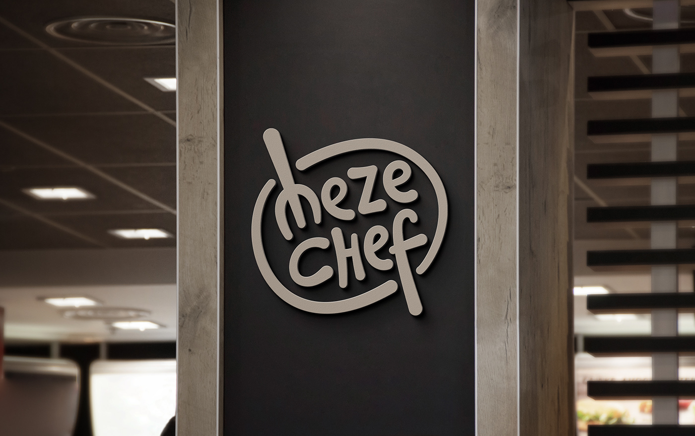 logo restaurant chef kitchen modern Logo Design