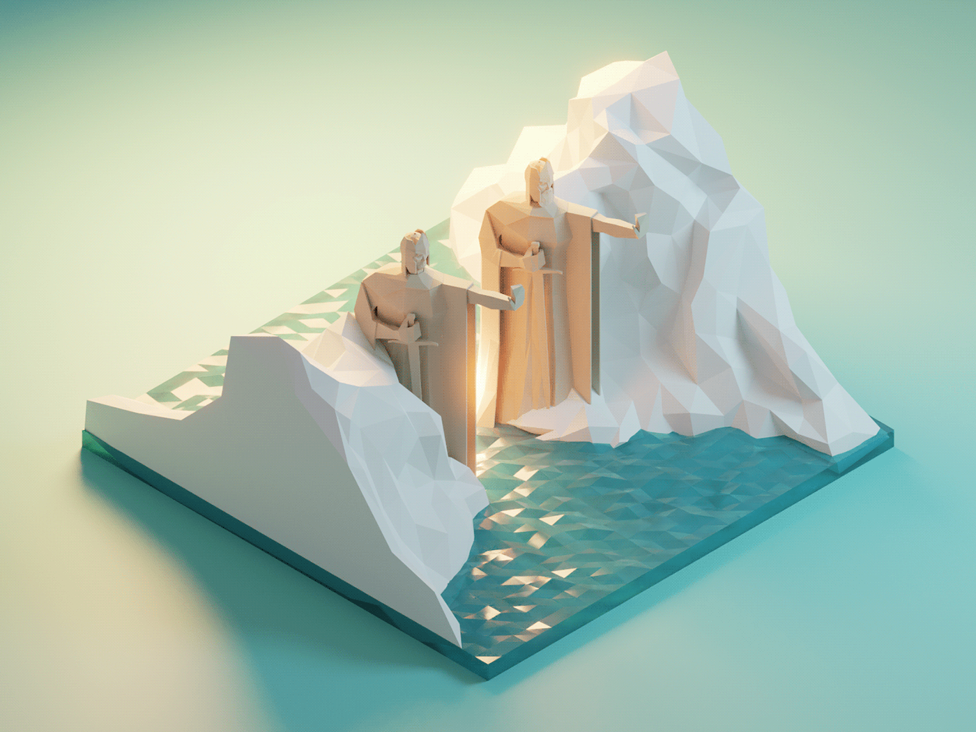 3D blender blender3d Diorama fanart ILLUSTRATION  Isometric Low Poly movie Render