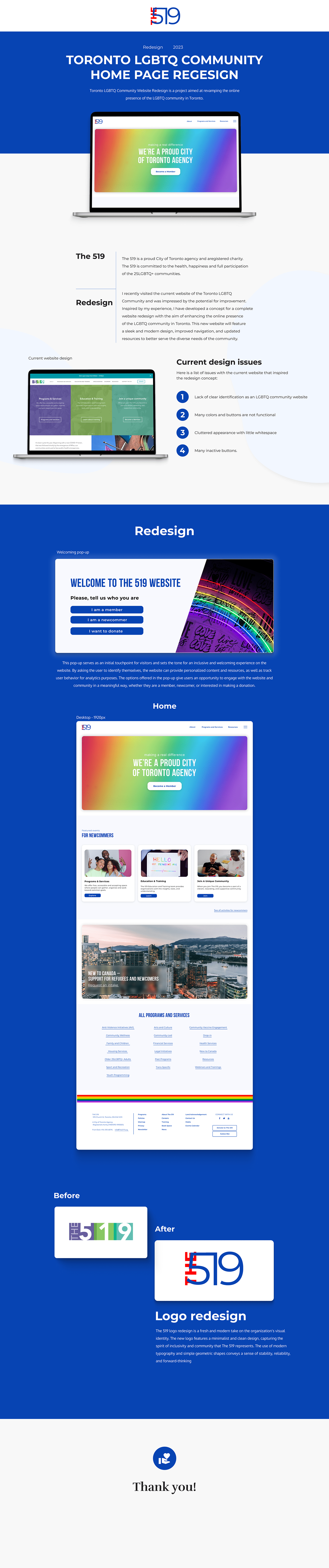 Figma landing page LGBTQ redesign Toronto Web Design  Website