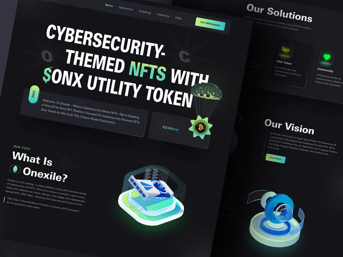 crypto landing page Web Design  crypto landing page cybersecurity nft nft landing page blockchain ai web3