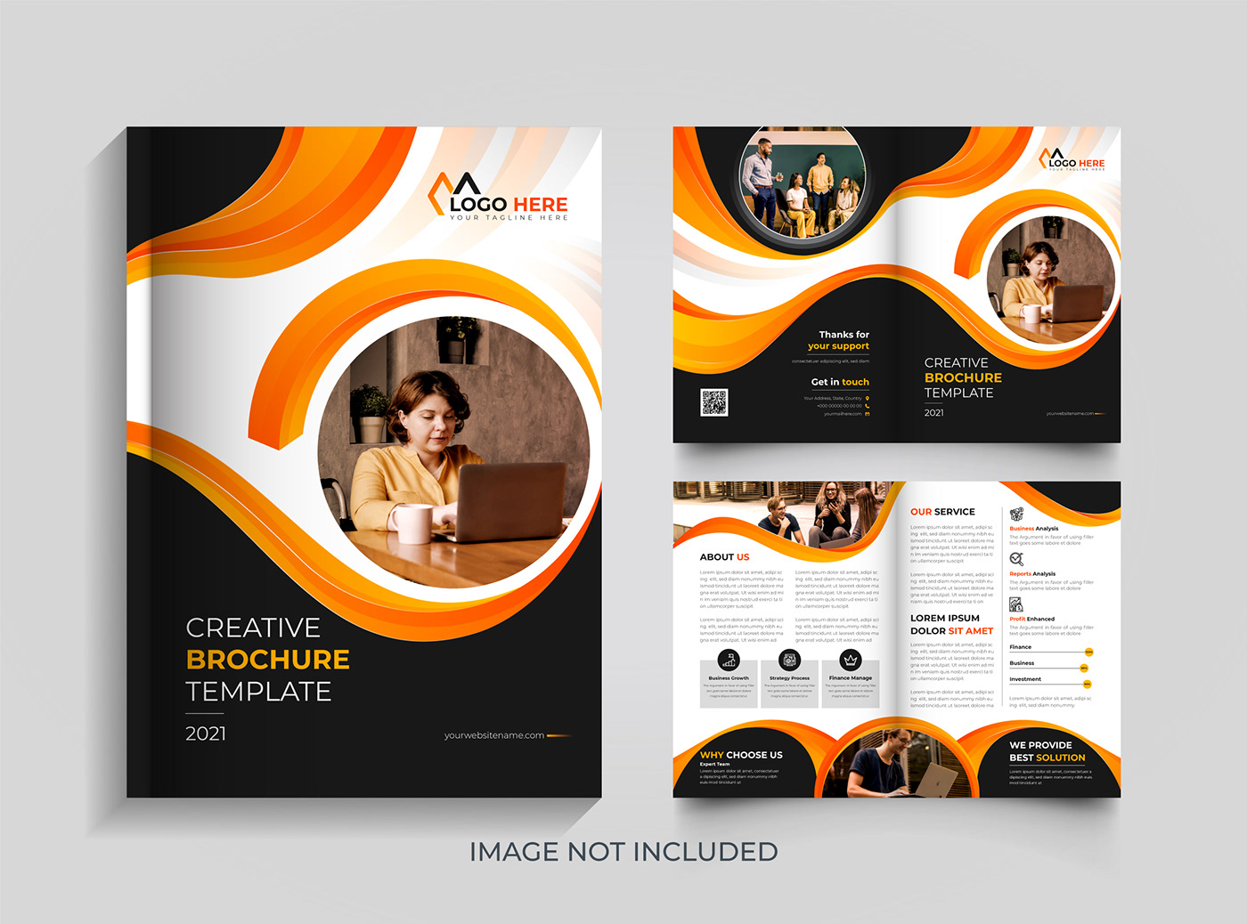 Modern Corporate bi-fold brochure design