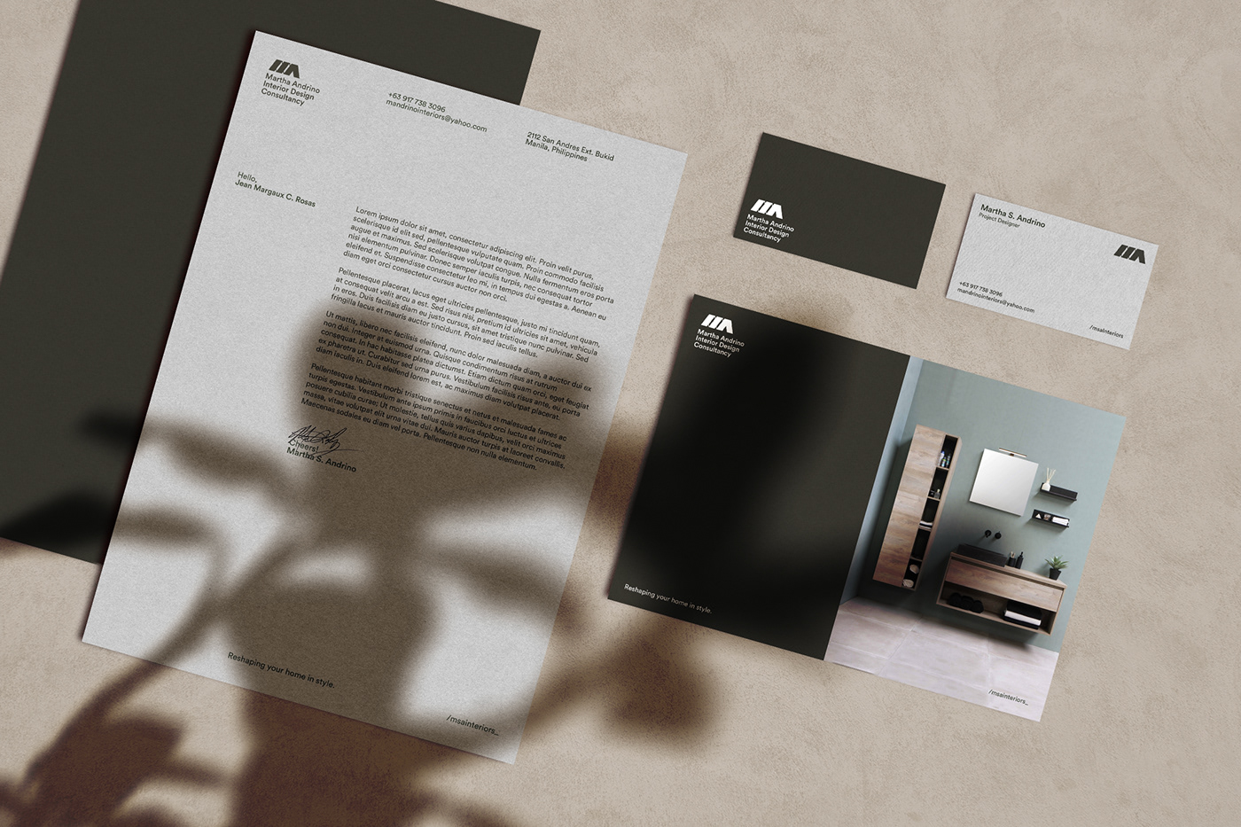 brandidentity branding  businesscards graphic design  letter minimal Print Collaterals
