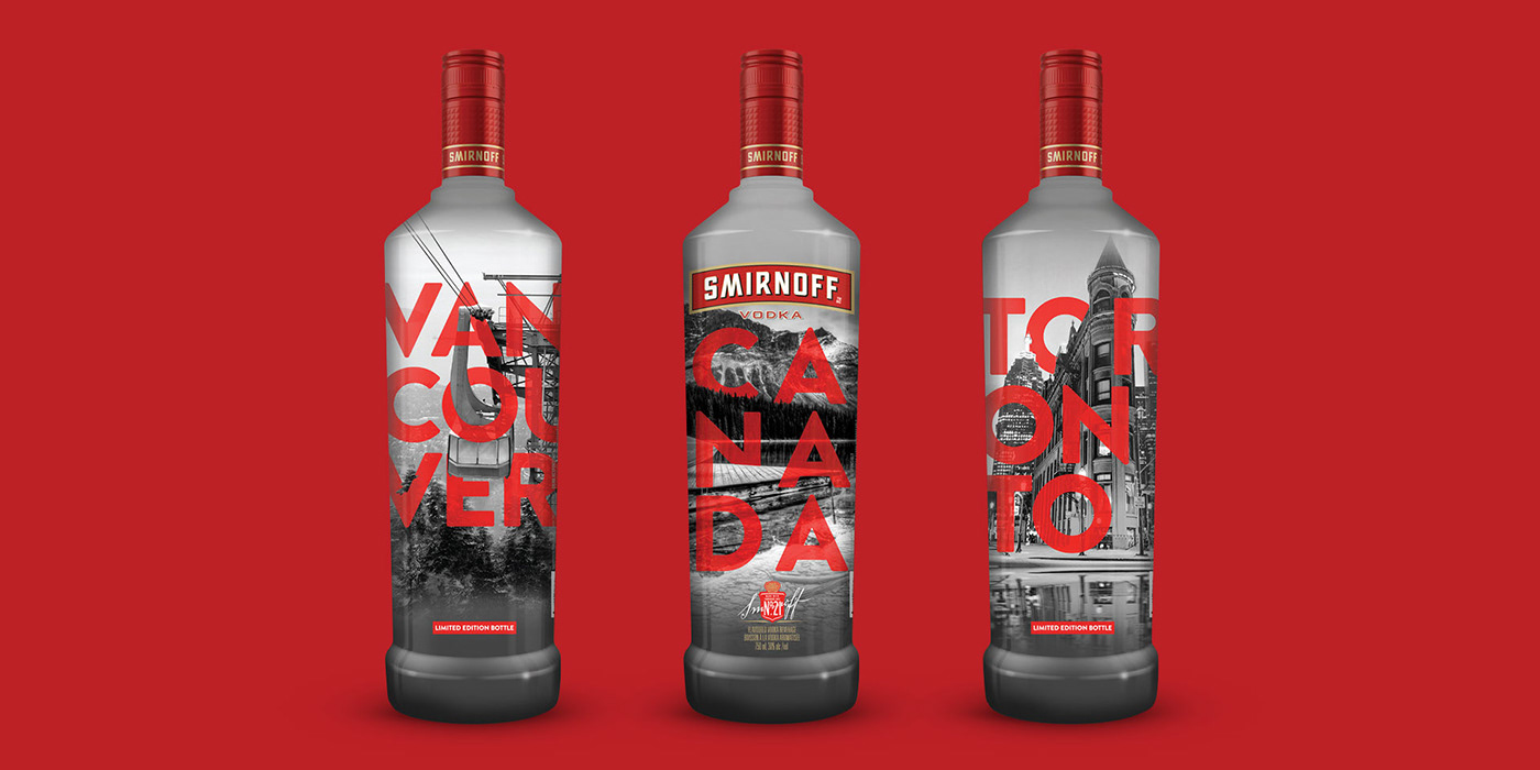 Vodka Smirnoff limited edition bottle design bottles Vodka Bottles Canada usa Cities city
