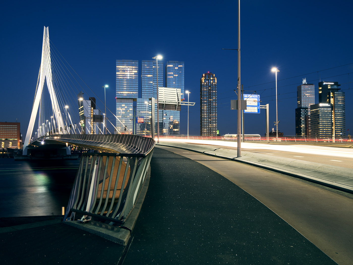 The Netherlands Holland Rotterdam Europe architecture cityscape urbanism   modern design Erasmus Bridge
