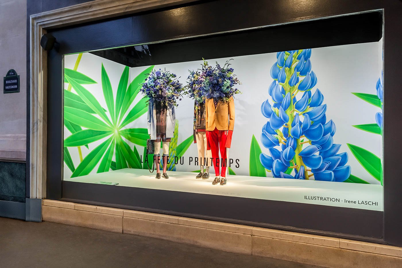 flower botanical visualmerchandising   ILLUSTRATION  ADV printemps Window luxury design wallpaper