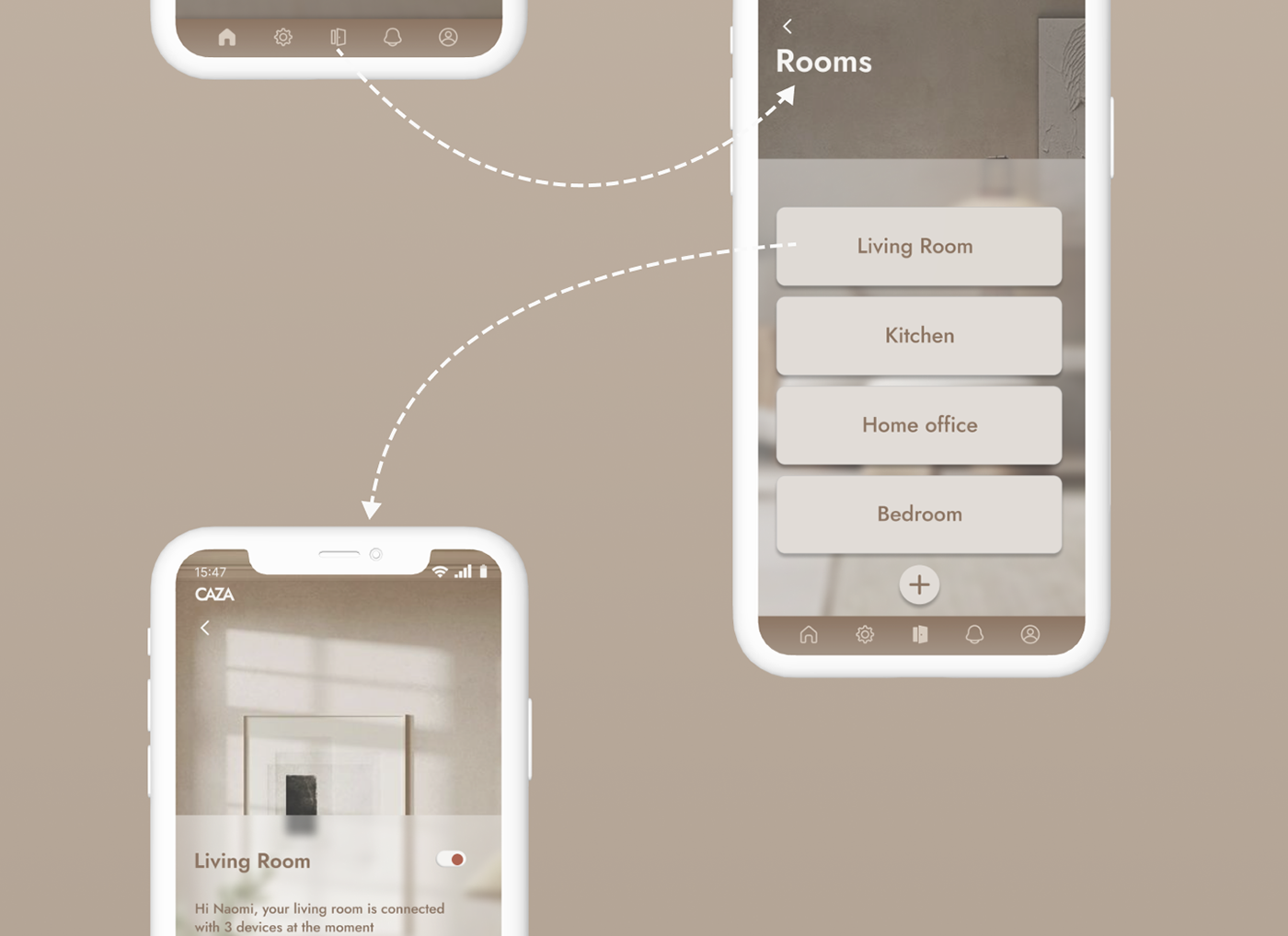 mobile phone smarthomeapp Figma UI/UX ui design