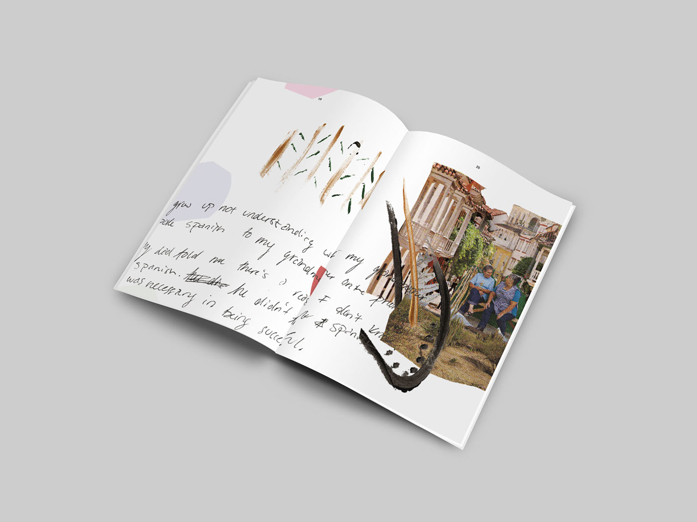 culture collage editorial book undergrad Handlettering texture mixed media design