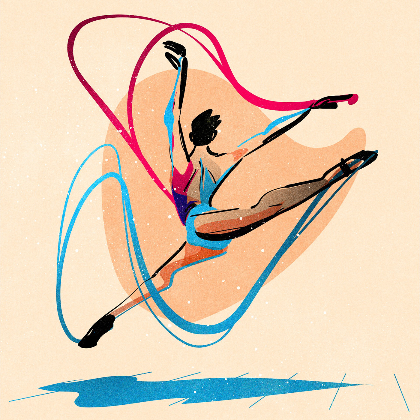 gesture ballet ballet dancer Illustrator brush DANCE   lines vector