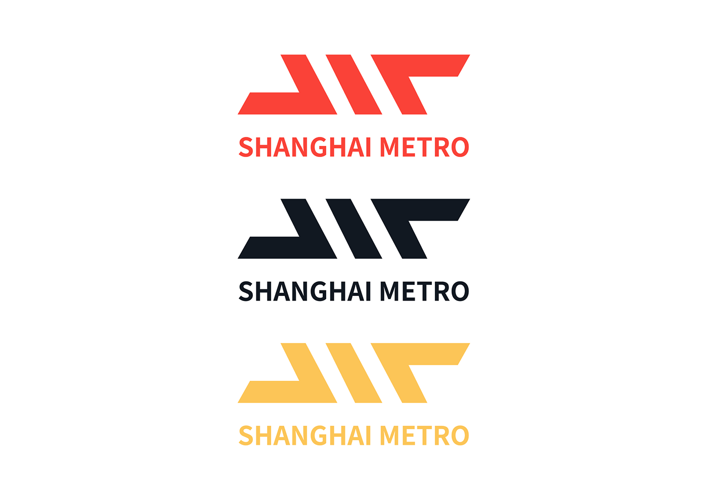 metro subway students project rebranding Logo Design Shagnhai