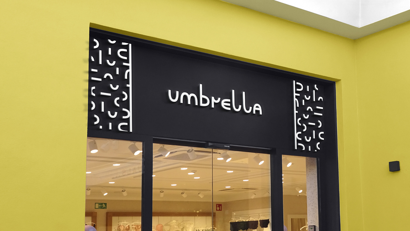 brand identity graphic design  logo Logo Design poster raincoat shop signboard store Umbrella